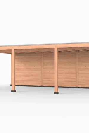 Gratis Retour Douglas overkapping, 750 x 400, met achterwand, Westwood Elegant